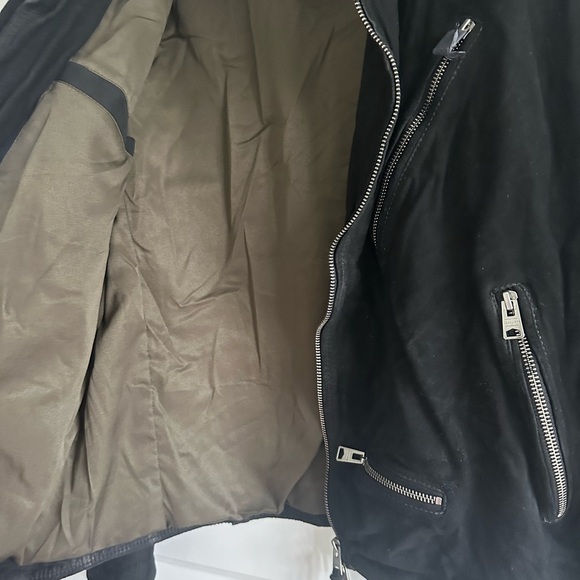 ALLSAINTS Iro Biker Jacket 100% Goat Suede - Picture 15 of 15